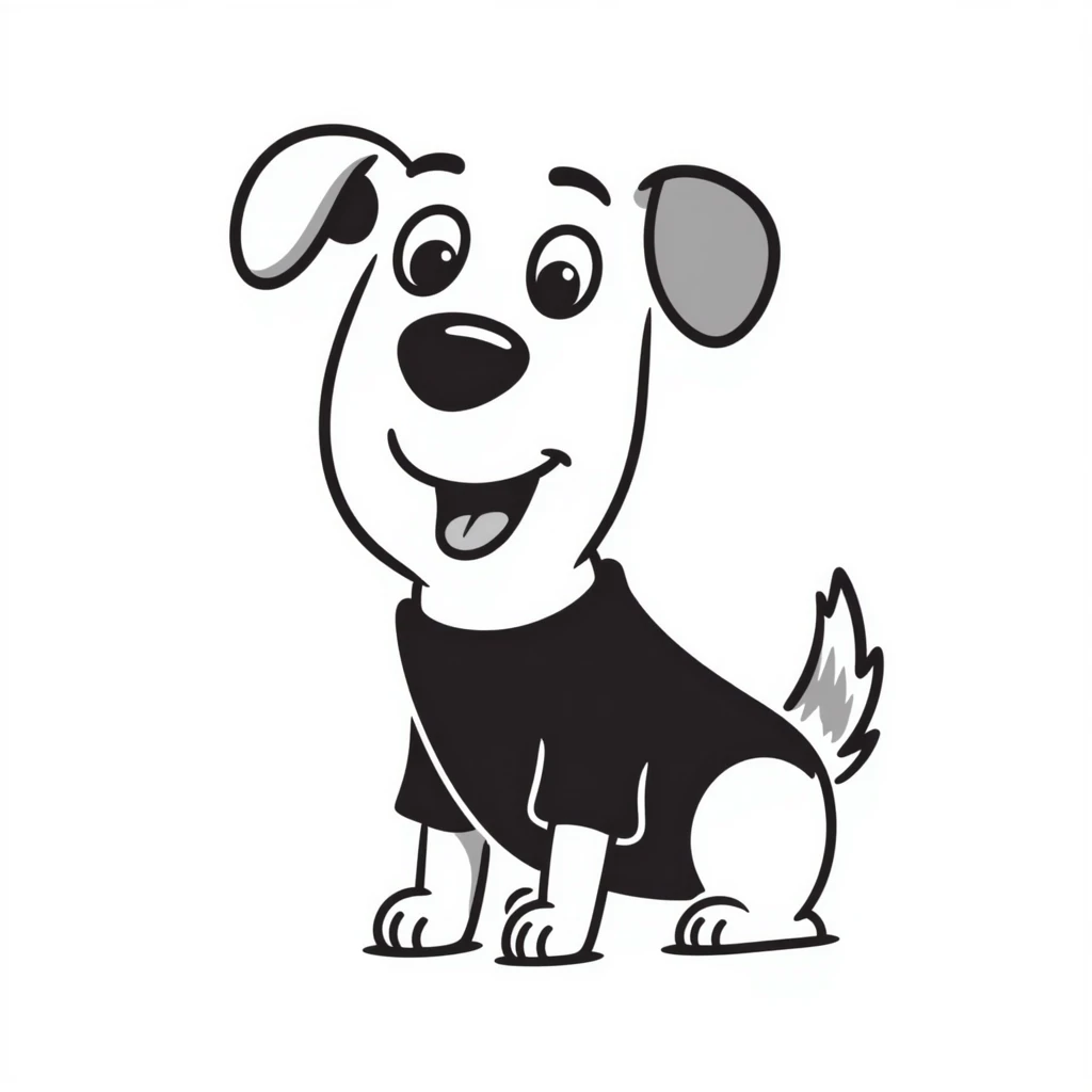dog wearing a t-shirt emoji