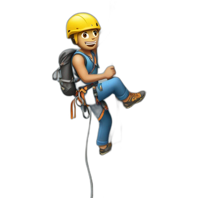 rock-climbing man emoji