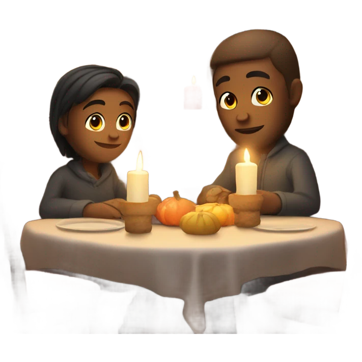 Cozy restaurant with the candles emoji