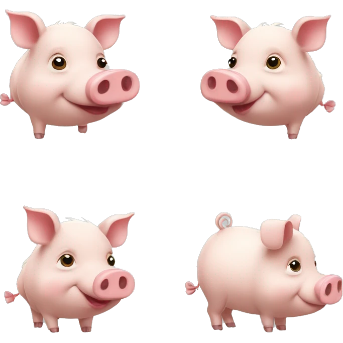 Un très petit cochon très très trop mignon  emoji