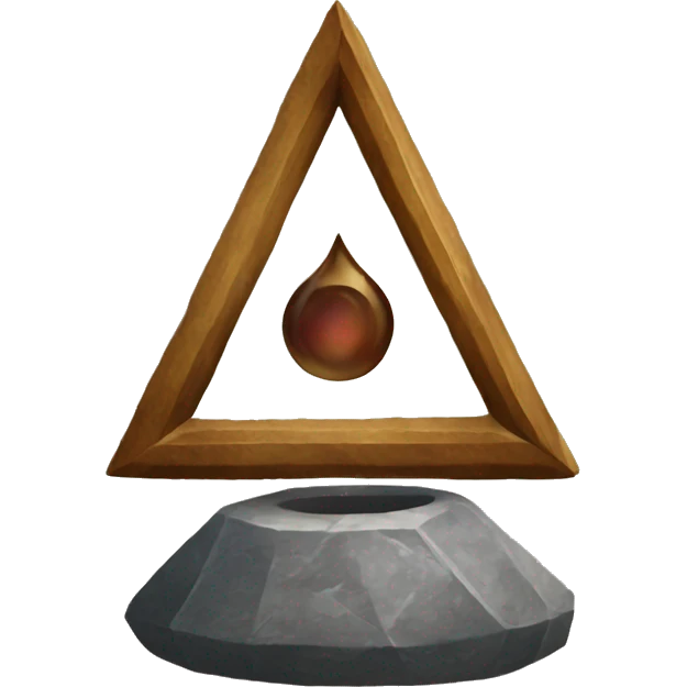 create an emoji that refers to the philosopher's stone, the symbol of alchemy.  The symbol consists of a larger circle that circumscribes a triangle which contains a square inside it. emoji