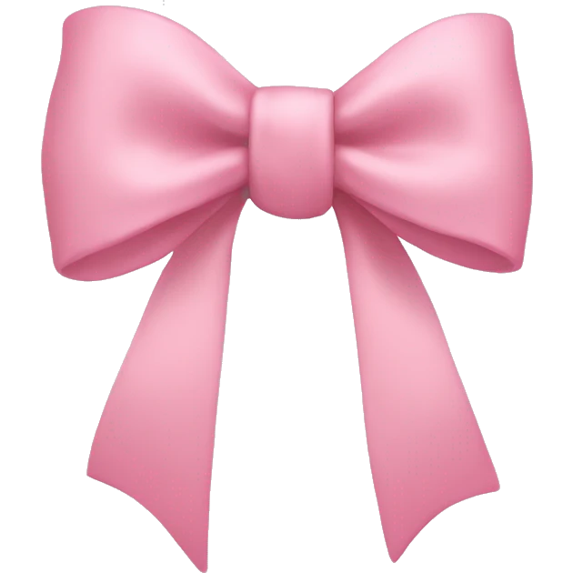 light pink bow on light pink bow emoji