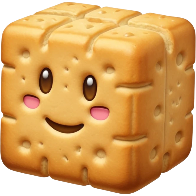 Square shaped biscuit emoji