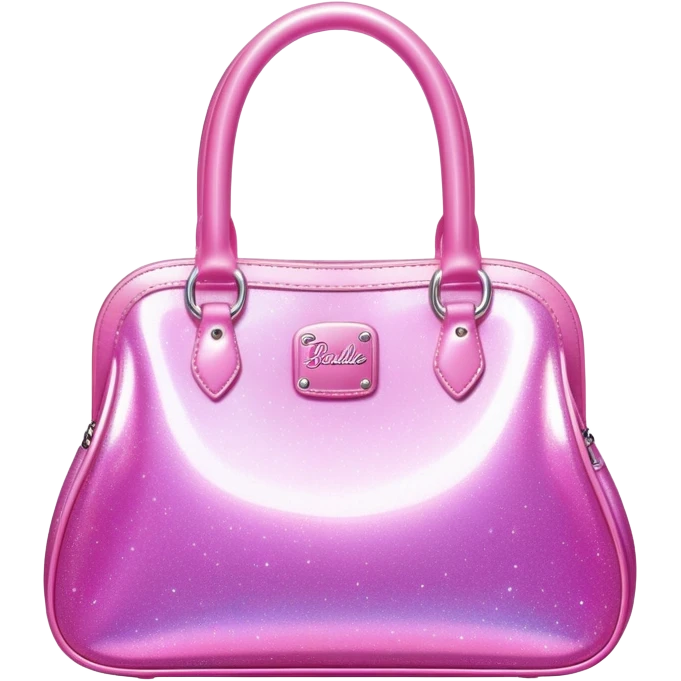 pink shiny sparkly glittery Barbie-style bag emoji