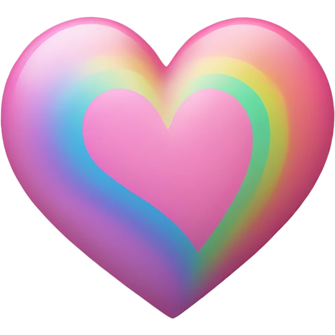 Rainbow pink heart emoji