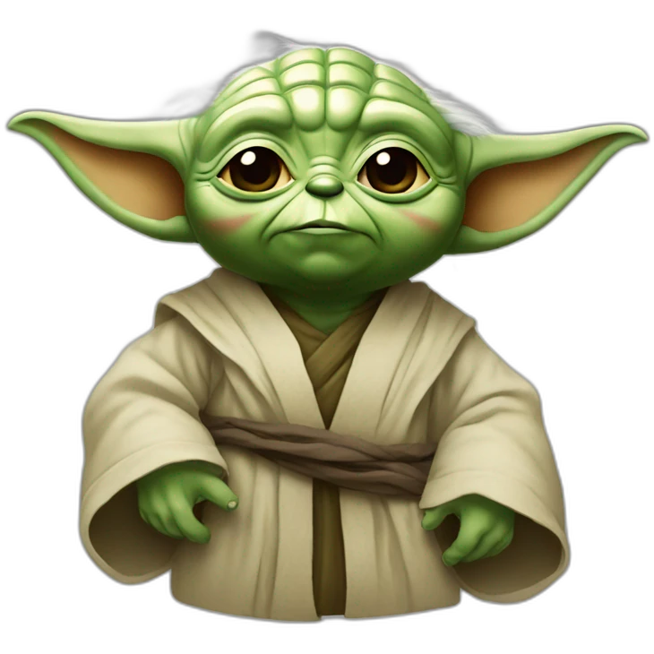 Yoda with goloum emoji