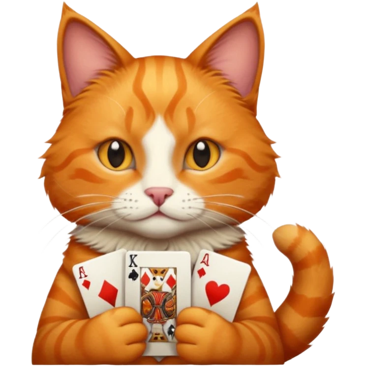 orange cat gambling emoji