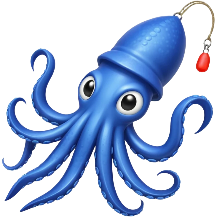 squid fake bait fishing emoji