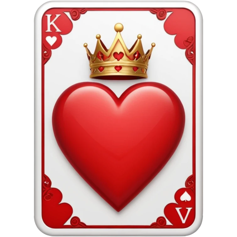 King of Hearts poker card  with out the card only the symbols emoji