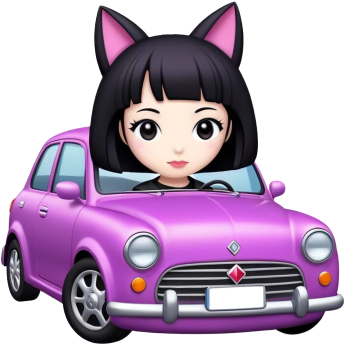Kuromi en carro emoji