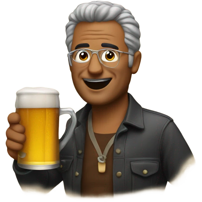 Tony Reddy drinking a beer emoji