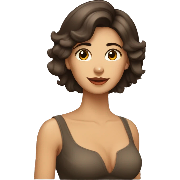 mujer morena pelinegra con perro shnauzer  emoji
