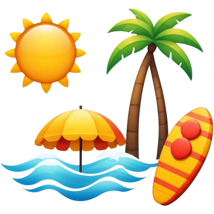 create sophisticated icon for summer news emoji
