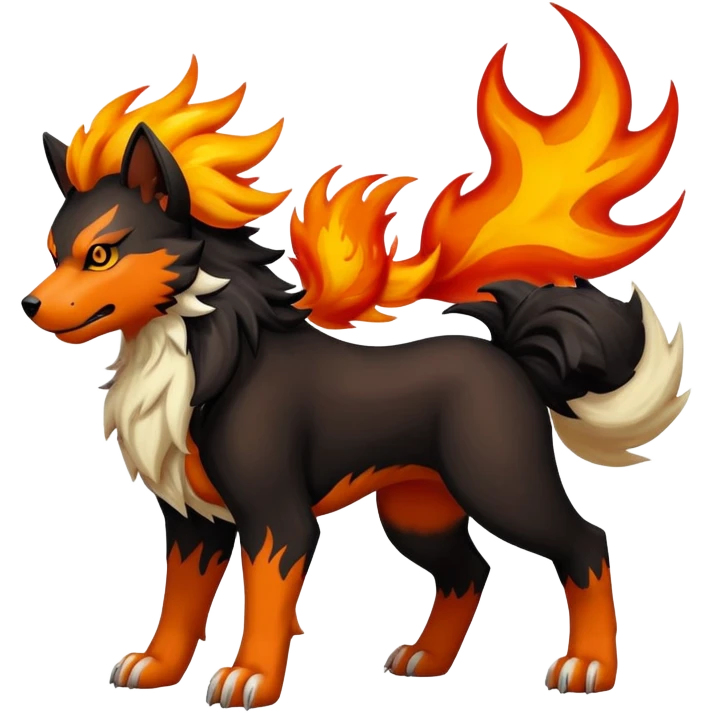 Houndoom-Arcanine-Pokémon-Fakémon-hybrid-creature emoji