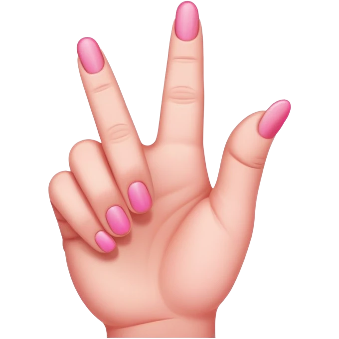 Pink middle finger emoji
