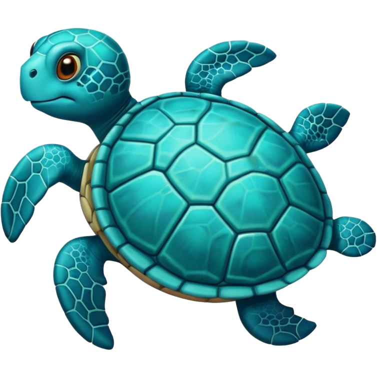 Cute turtle turquoise emoji