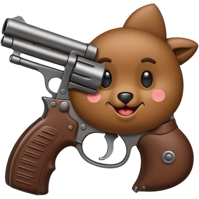 Une moto avec une tête de caca qui sourie avec un pistoler emoji