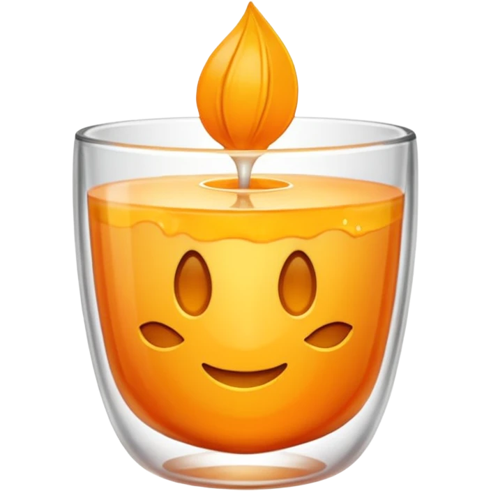 Vela aromática no copo emoji