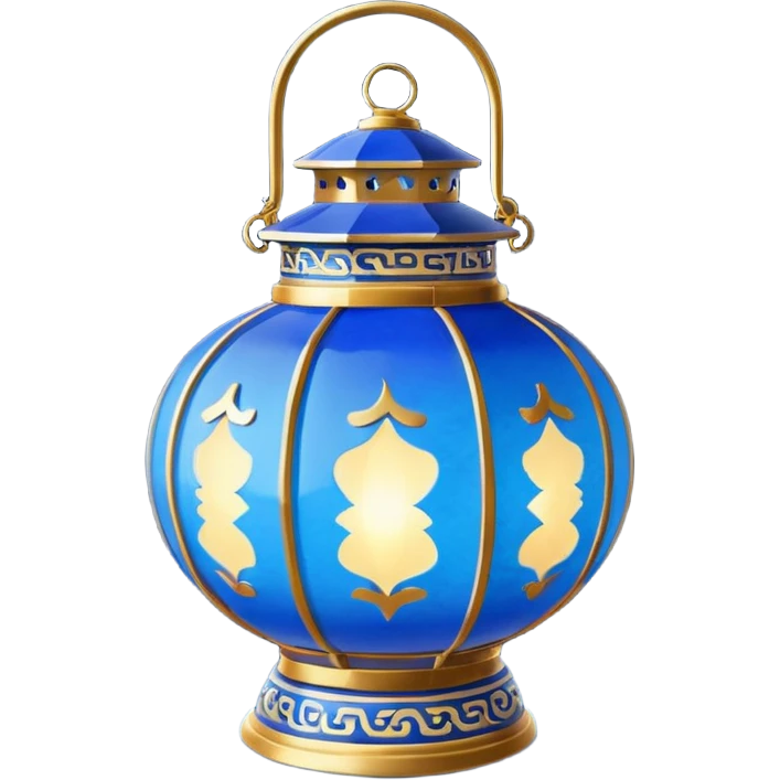 blue asian lantern emoji