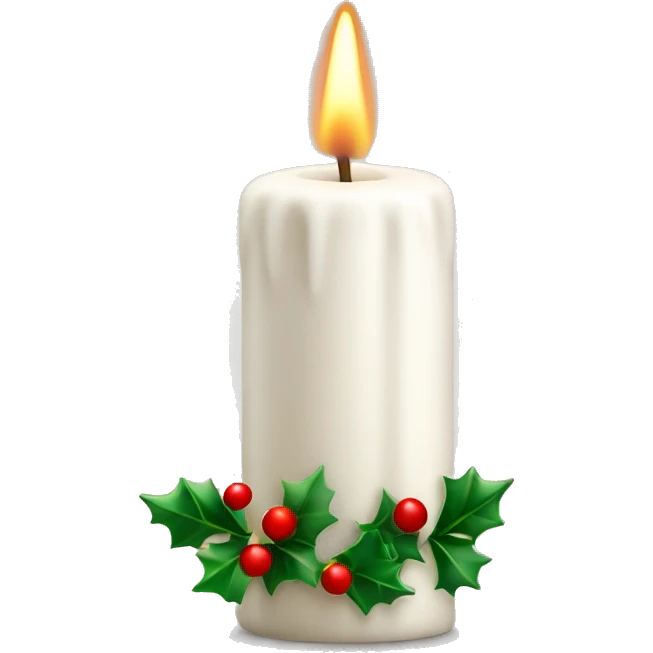 Christmas white  candle emoji