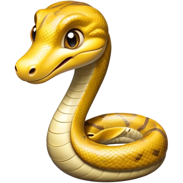 cinematic-cute-anaconda-portrait-emoji,-head-tilted-playfully-and-inquisitively,-with-a-sleek,-shimmering-body-adorned-with-detailed-scale-sriped patterns-and-round,-sparkling-eyes-full-of-wonder,-simplified-yet-irresistibly-adorable-features emoji