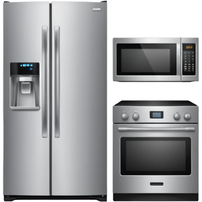 refrigerator, microwave, and dishwasher emoji