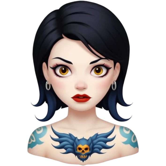 monster woman with big tattoos emoji