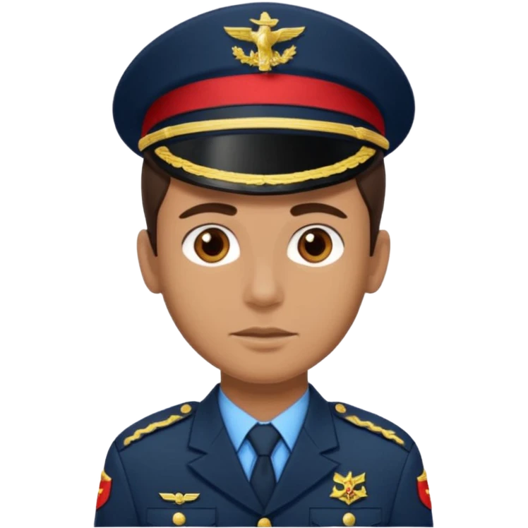 I want you to create an emoji of a spanish sergeant,  He should be a young guy with dark brown hair, brown eyes, his skin color like he’s tan  emoji