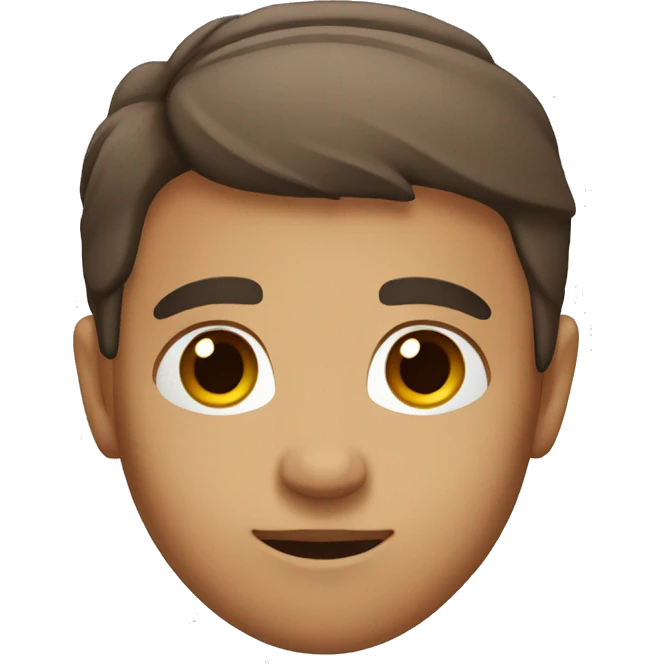 Neutral face with brown eyes emoji