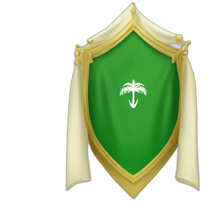 Golden arab saudi flag emoji