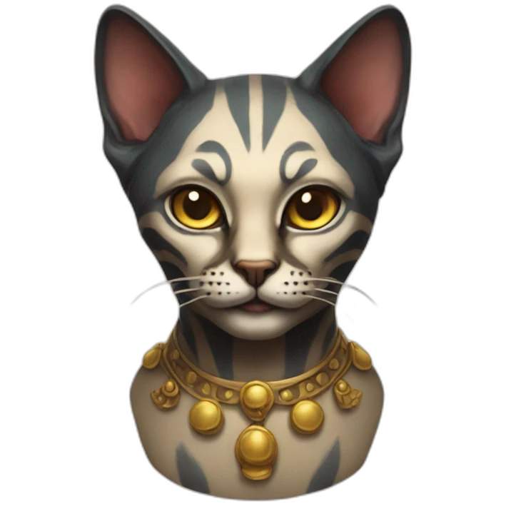Cat sphinx clown emoji