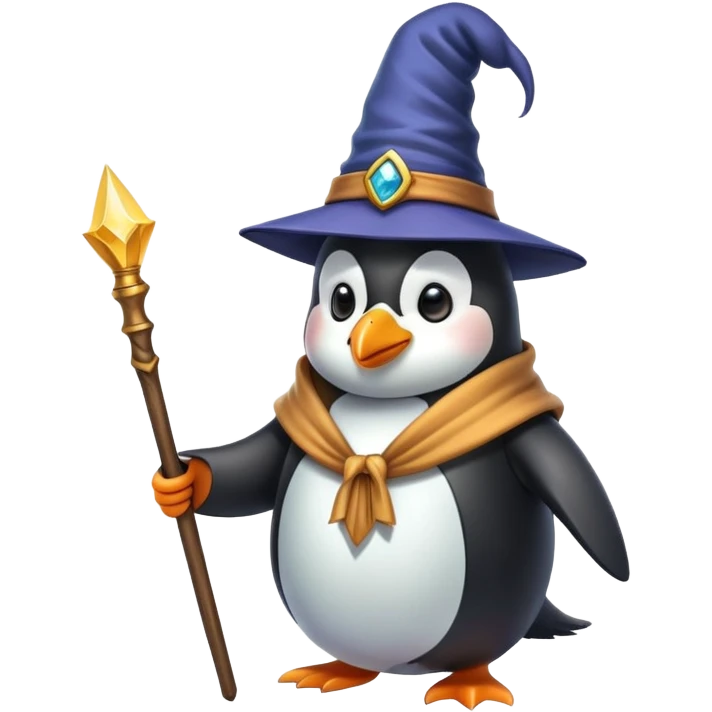 Penguin Wizard emoji