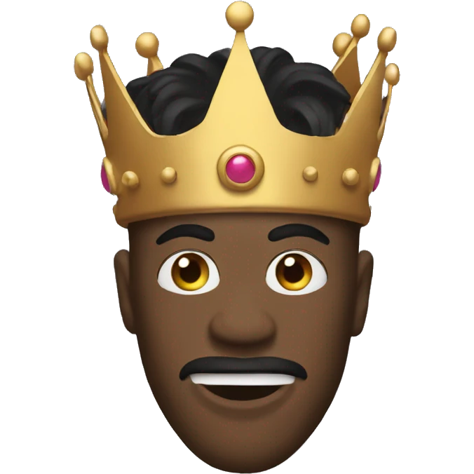 king baldwin with his mask on emoji