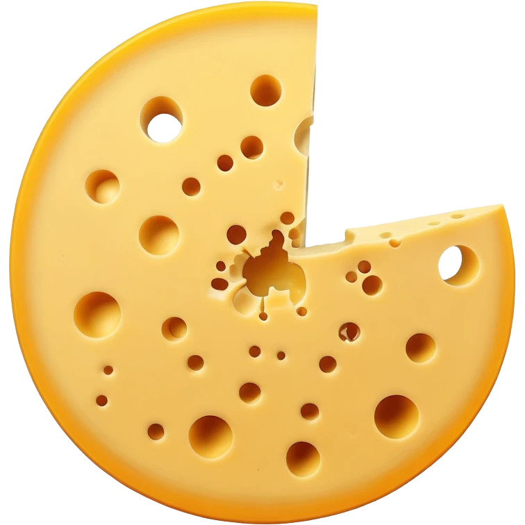 Cheese wheel with a slice cut out emoji