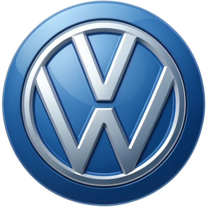 blue and white Volkswagen logo emoji
