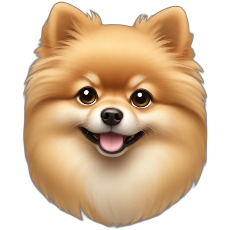 a beige cute little pomeranian emoji