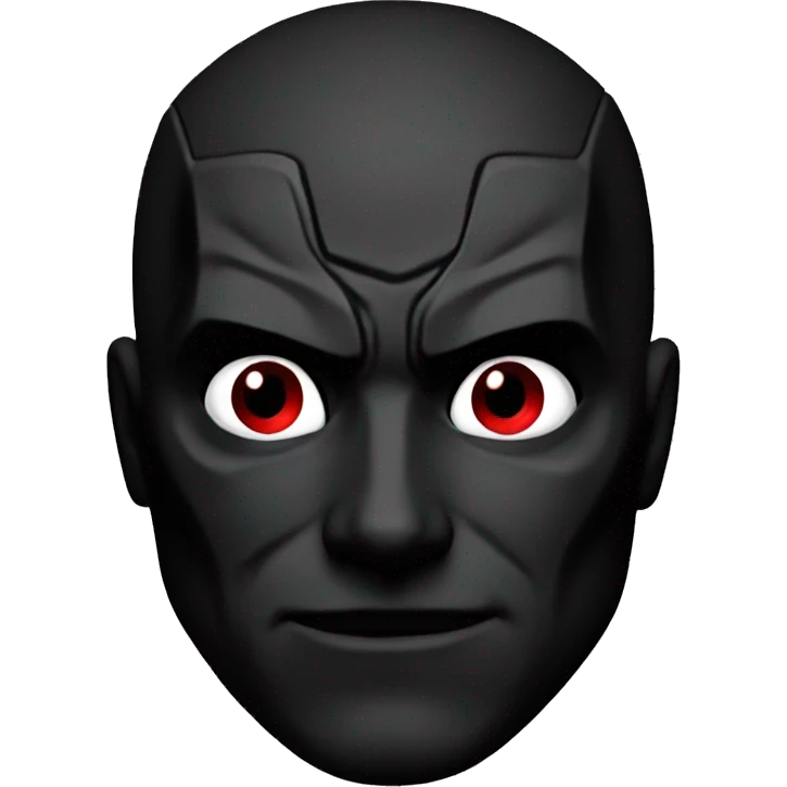 make Deadpool all black with only red eyes emoji
