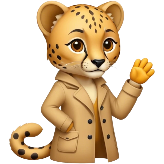Cheetah working emoji