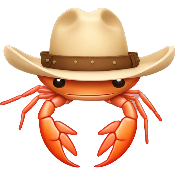 shrimp with cowboy hat emoji