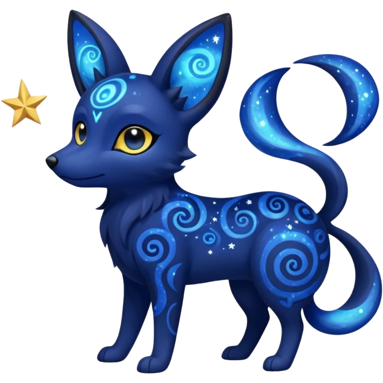 Dark-Deep-Cobalt-Blue Aural Spiritual Nebulae Starry Sparkly Swirly-patterned Star-patterned Umbreon-spirit emoji