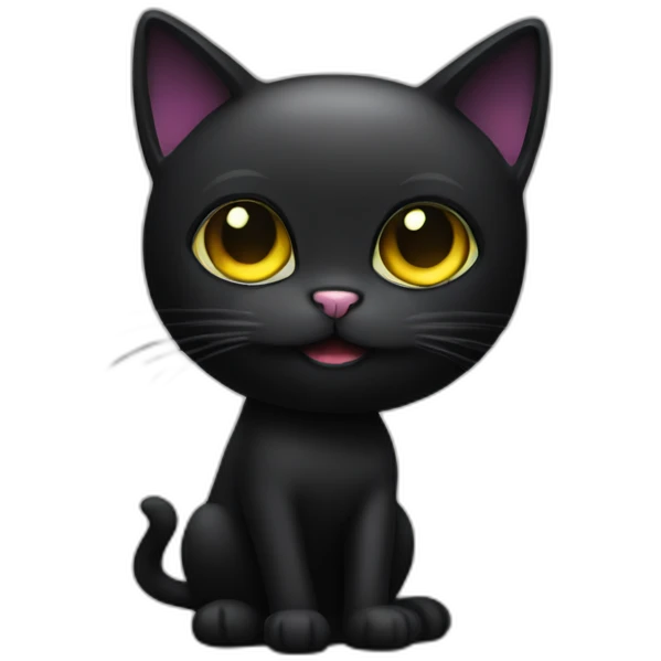 disco black cat emoji