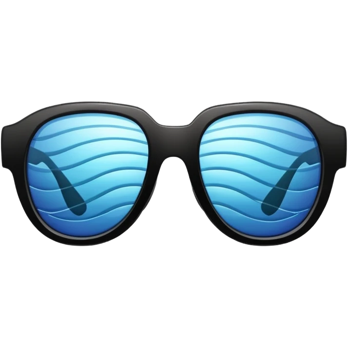 sad sunglasses with radiation waves emoji