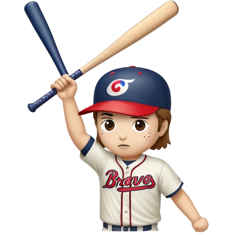 South Korean flag, baseball bat hitting Braves fan on head emoji