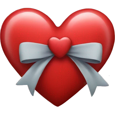 heart with a bow emoji but red emoji