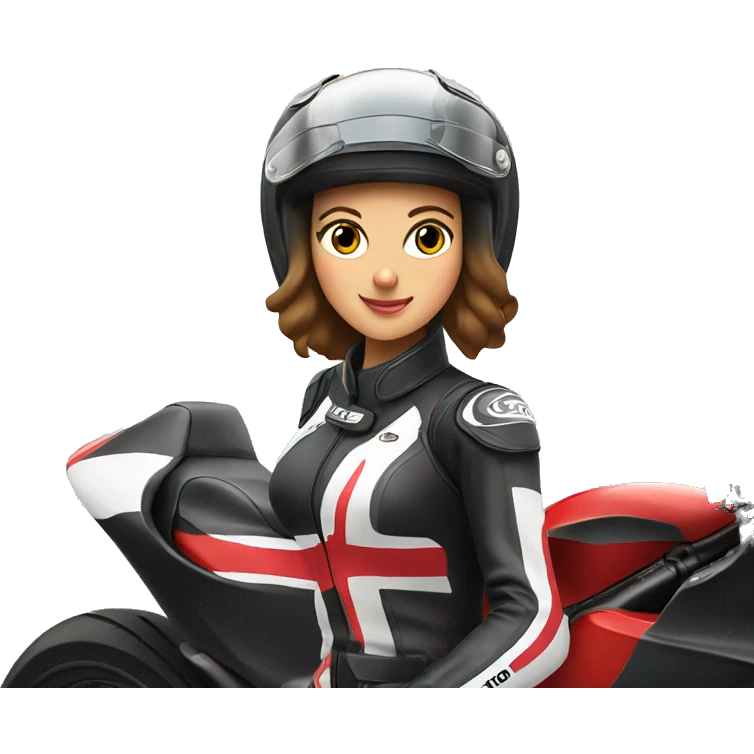 Pretty lady watching the Isle of Man motorcycle race emoji