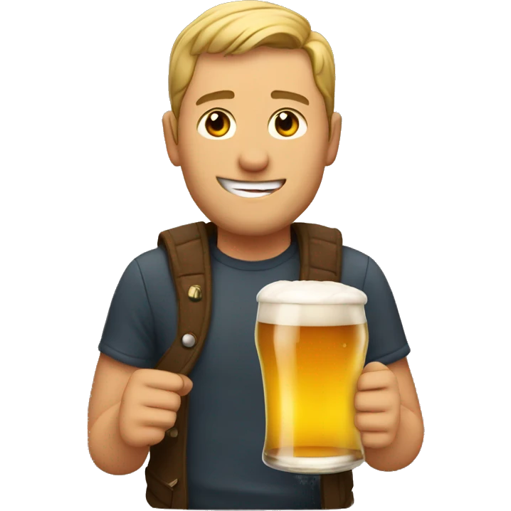 Eric with beer emoji