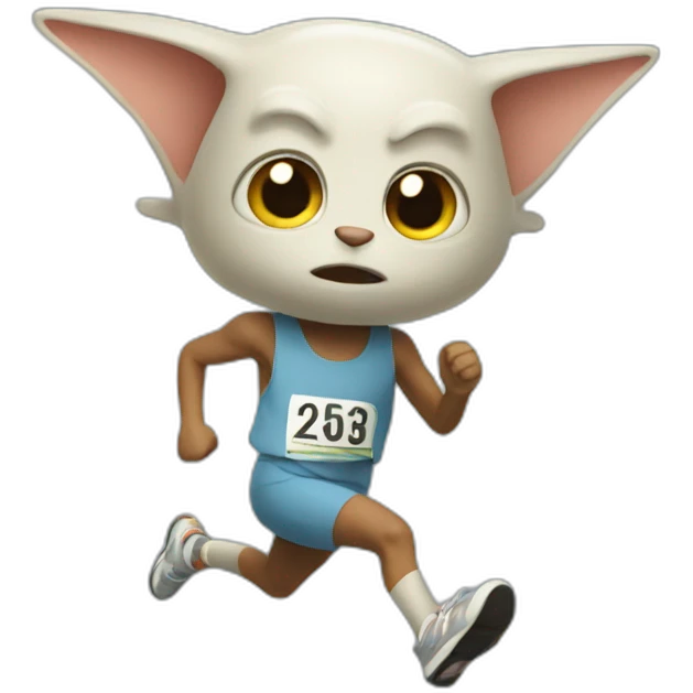 grogu running a marathon emoji