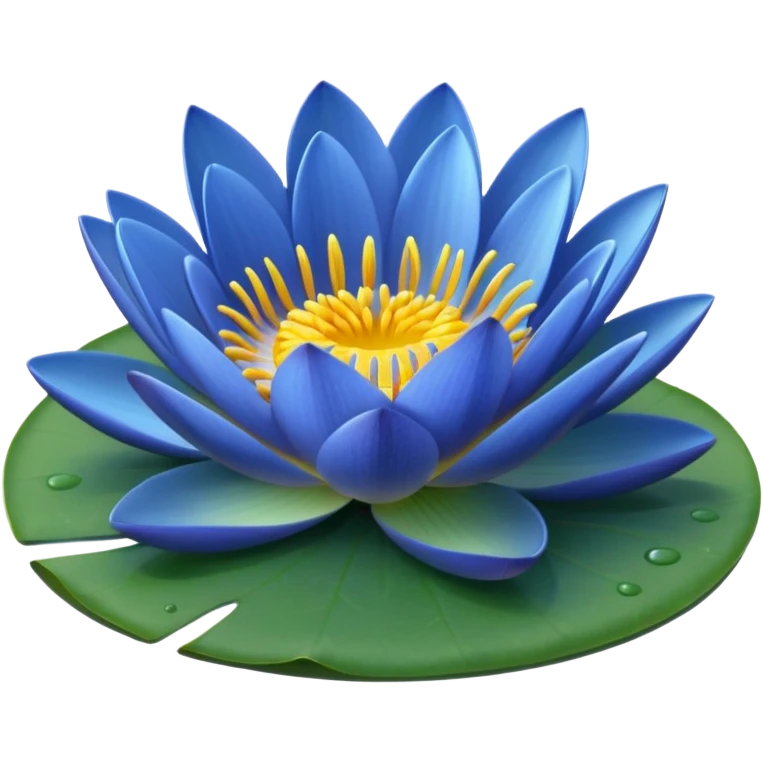blue water lily circle leaf emoji