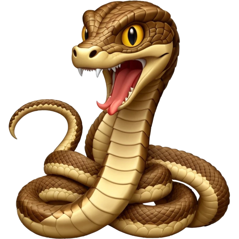 cobra is in its upright defensive posture emoji