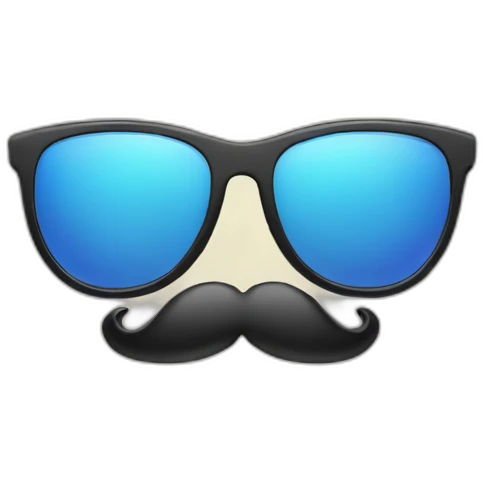 Sunglasses mustache emoji